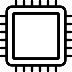Cpu Chip Svg Line Art, Free Vectors File